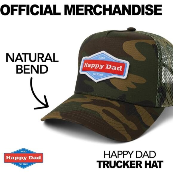 Happy Dad Hats for Men and Women, Available in Trucker Hat, 6 Panel Snapback - Picture 6 of 8